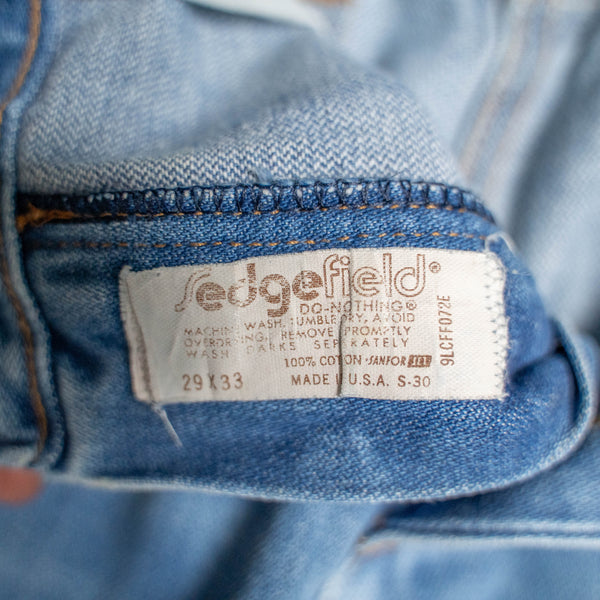 1970s USA flare denim pants 'good fade'