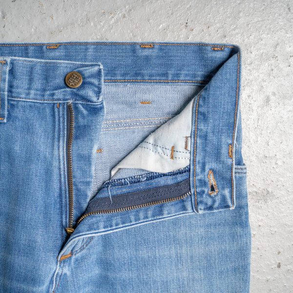 1970s USA flare denim pants 'good fade'