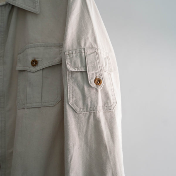 around 1980s off white safari shirt jacket 'made in france'