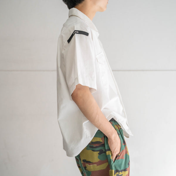 1990-00s US military white shirt with patch 'dead stock' -remake-