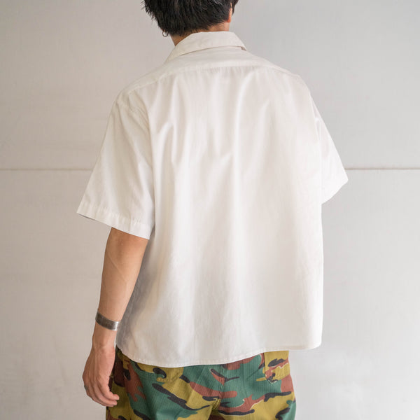 1990-00s US military white shirt with patch 'dead stock' -remake-