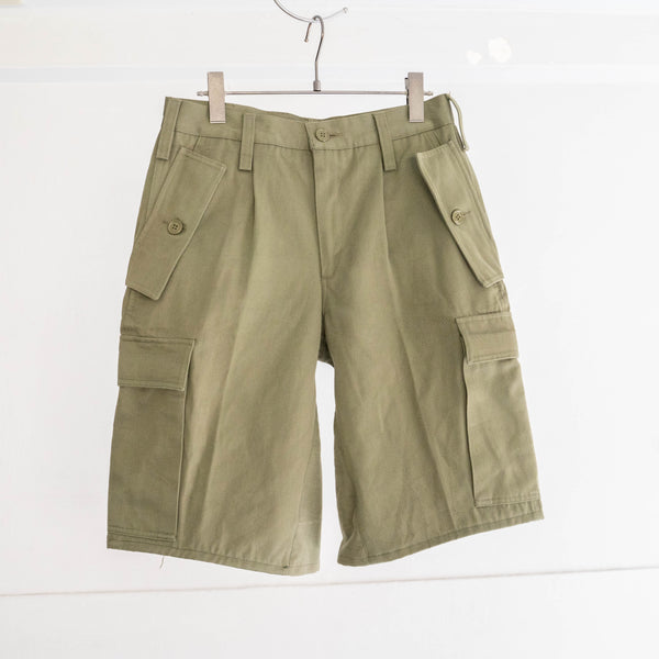 'remake' 1990s Italian military alpine wide cargo shorts 'dead stock'