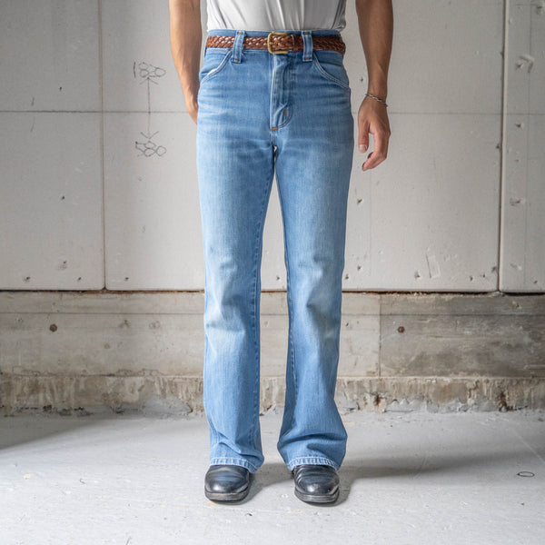 1970s USA flare denim pants 'good fade'