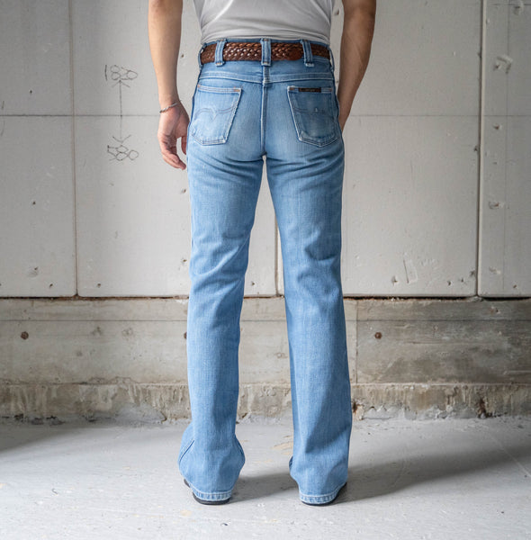 1970s USA flare denim pants 'good fade'