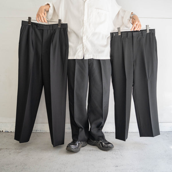 2000s Japan vintage black slacks -light weight- -2
