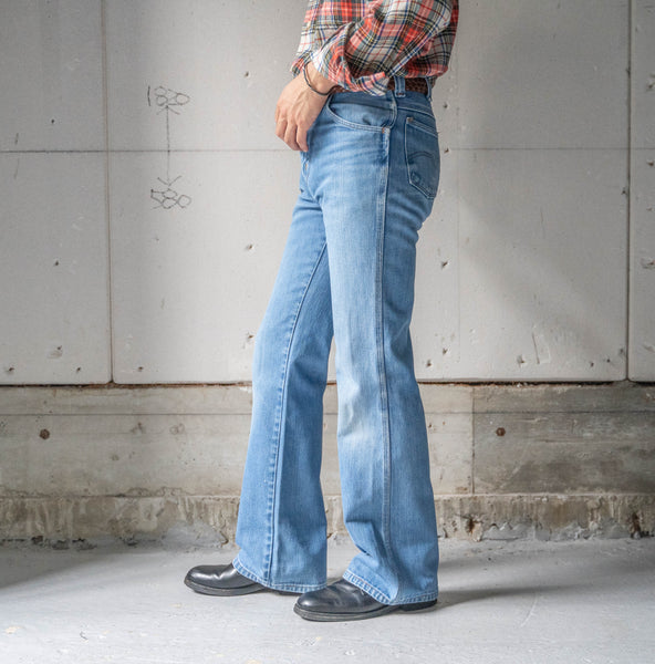 1970s USA flare denim pants 'good fade'