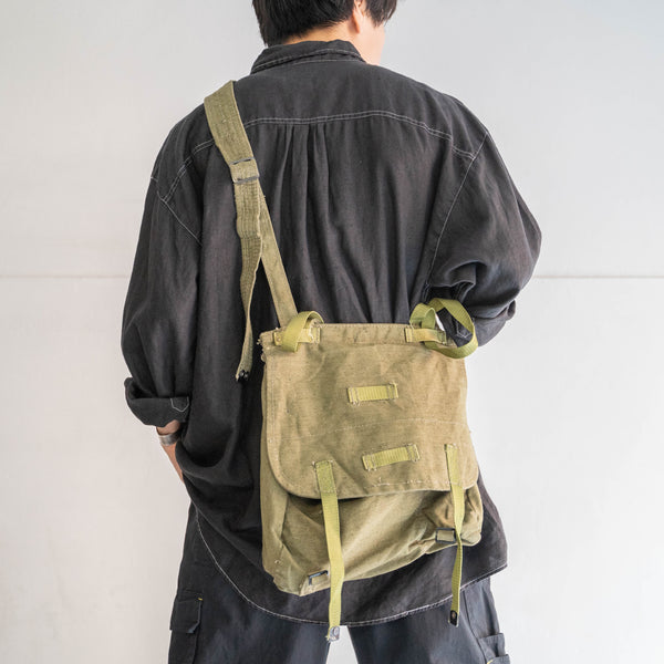 around 1970s Romanian military shoulder bag -green- 'dead stock'