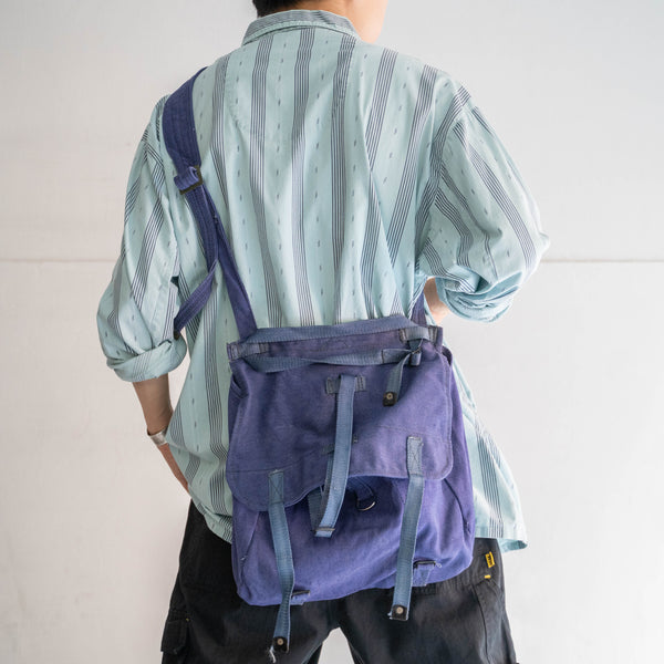 around 1970s Romanian military shoulder bag -blue- 'dead stock'