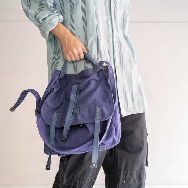 around 1970s Romanian military shoulder bag -blue- 'dead stock'