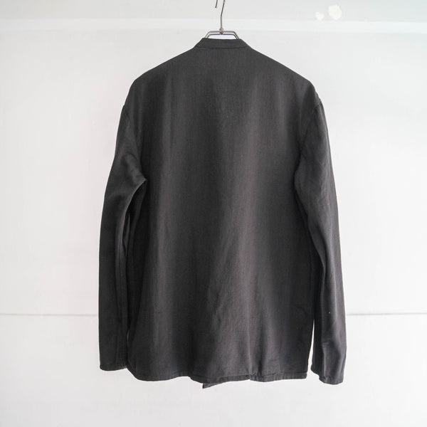 1970-80s German military double breasted chef jacket 'dead stock' -black dyed-