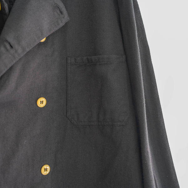 1970-80s German military double breasted chef jacket 'dead stock' -black dyed-