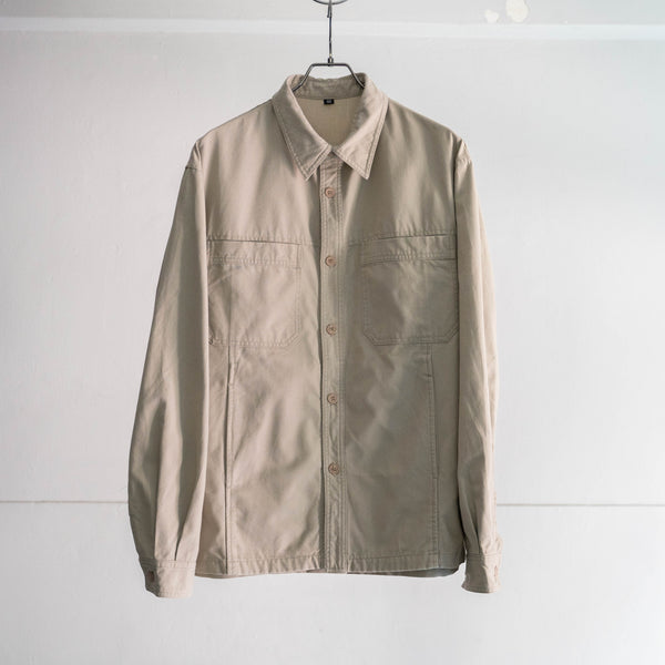 around 1990s Spain light brown cotton shirt jacket 'with good gimmick'