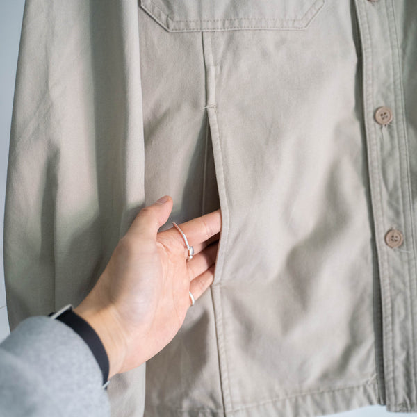 around 1990s Spain light brown cotton shirt jacket 'with good gimmick'