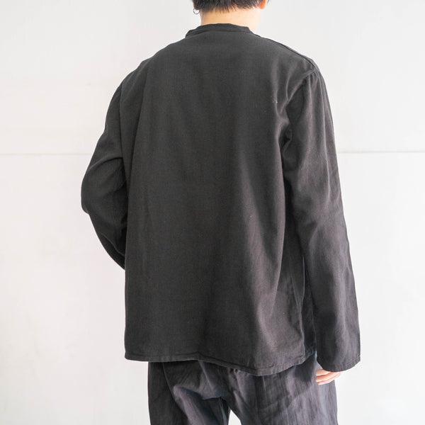 1970-80s German military double breasted chef jacket 'dead stock' -black dyed-