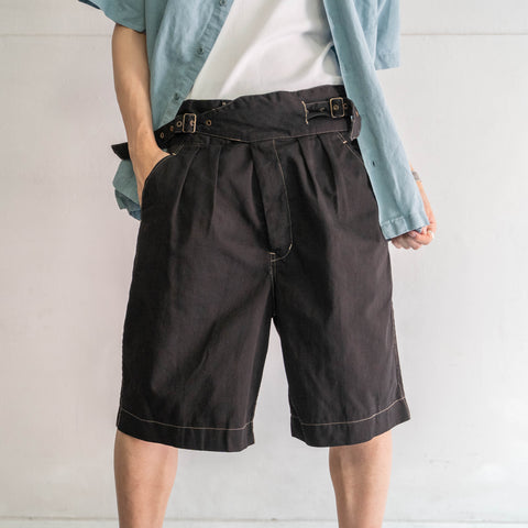 2000s gurkha shorts 'dead stock' "black dyed"-british military type-