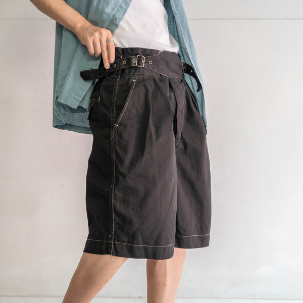 2000s gurkha shorts 'dead stock' "black dyed"-british military type-