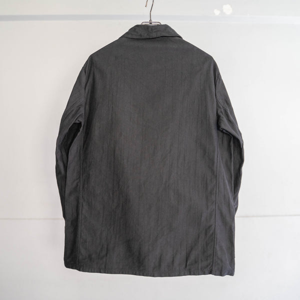 around 1970s Italian military work jacket with v pockets ''dead stock' -black dyed-