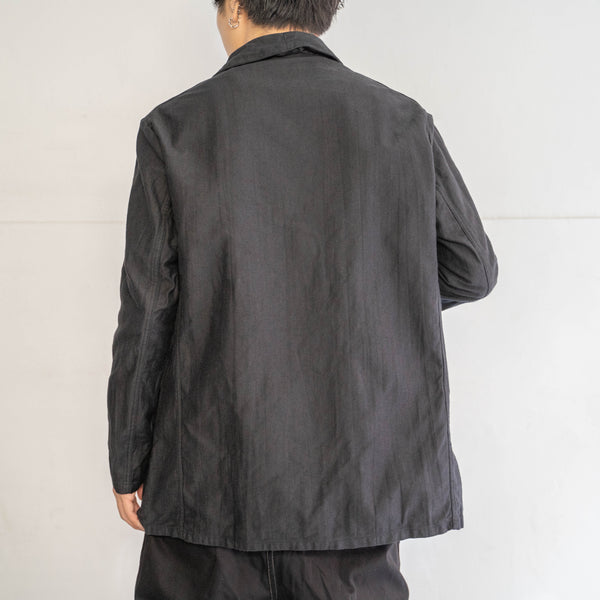 around 1970s Italian military work jacket with v pockets ''dead stock' -black dyed-