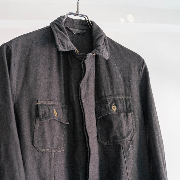 around 1980s Romanian military 4pockets shirt jacket 'black dyed'