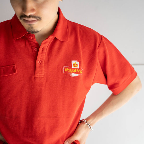 British royal mail red color short sleeve polo shirt