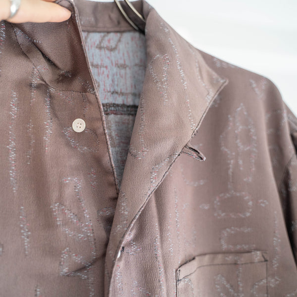 'KIMONO REMAKE' shark collar short sleeve shirt -unknown pattern-