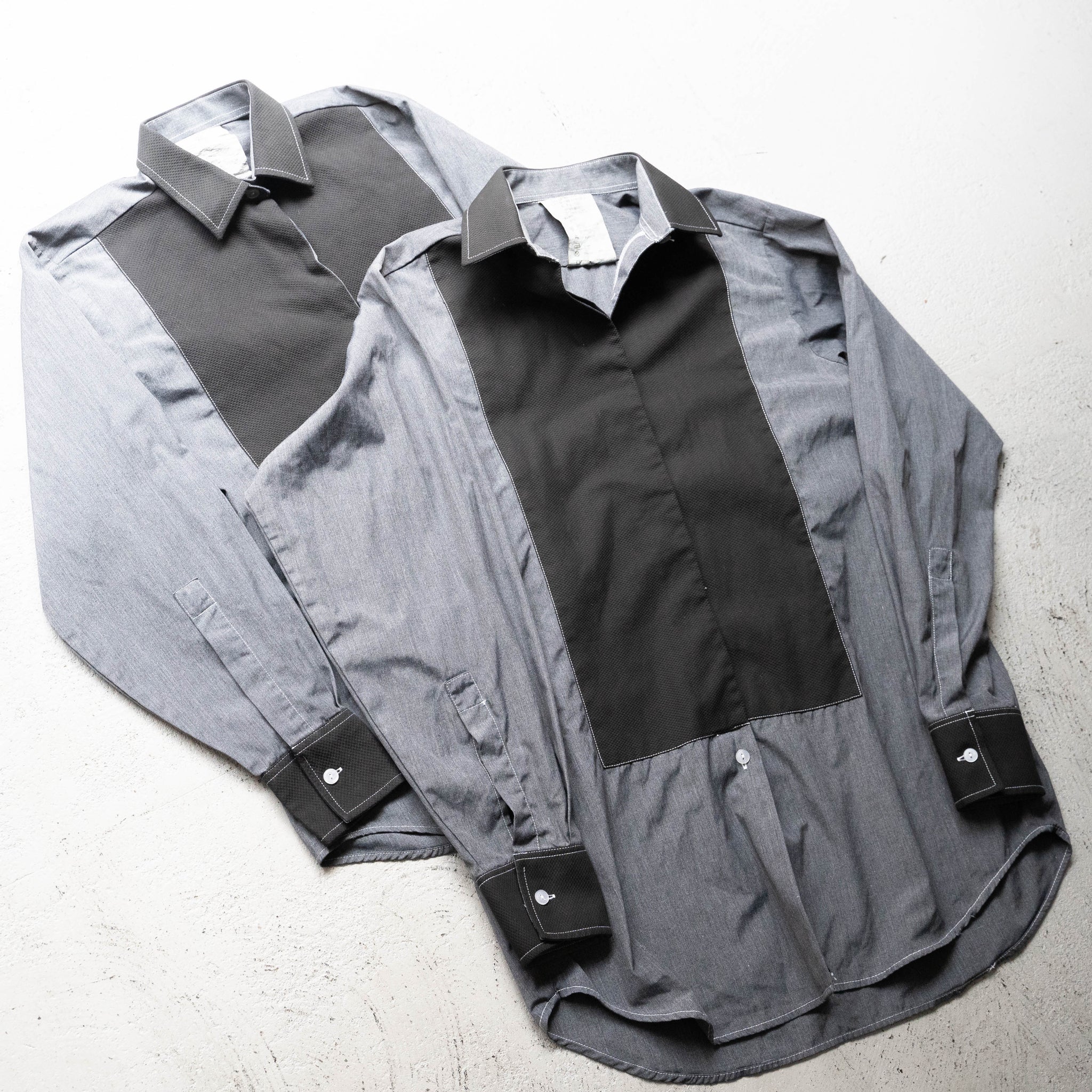 2000s British military No.2 dress officers shirt -black dye-