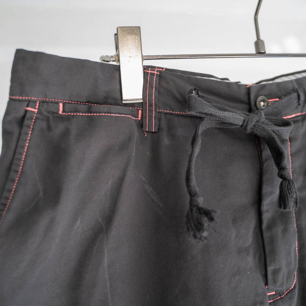 1990s Ralph Lauren cotton chino shorts -remake- 'black dyed' -1