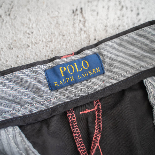 1990s Ralph Lauren cotton chino shorts -remake- 'black dyed' -1