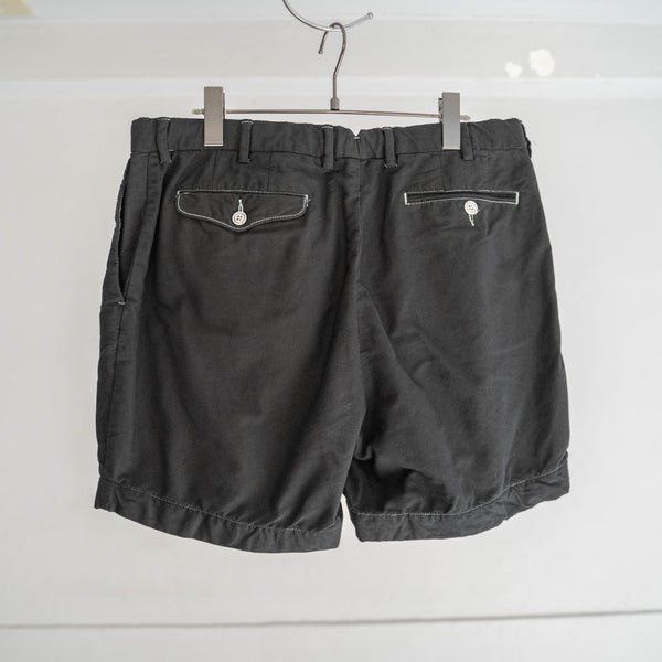1990s Ralph Lauren cotton chino shorts -remake- 'black dyed' -2