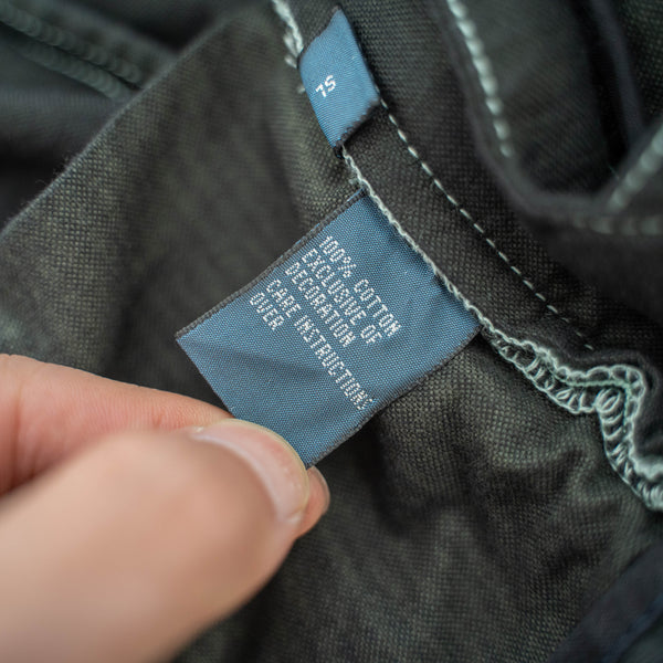 1990s Ralph Lauren cotton chino shorts -remake- 'black dyed' -2