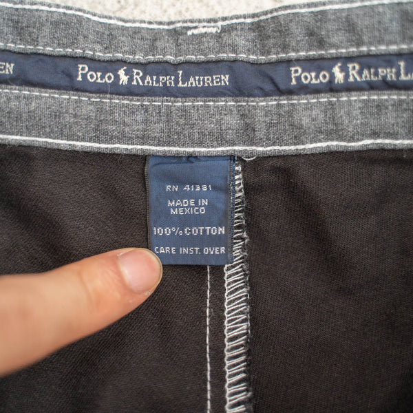 1990s Ralph Lauren cotton chino shorts -remake- 'black dyed' -3