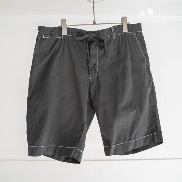 1990s Ralph Lauren cotton chino shorts -remake- 'black dyed' -4