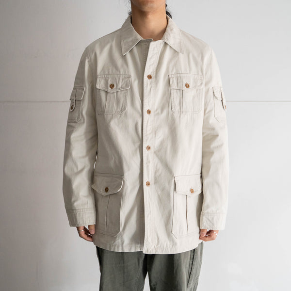 around 1980s off white safari shirt jacket 'made in france'