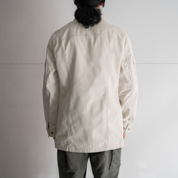 around 1980s off white safari shirt jacket 'made in france'