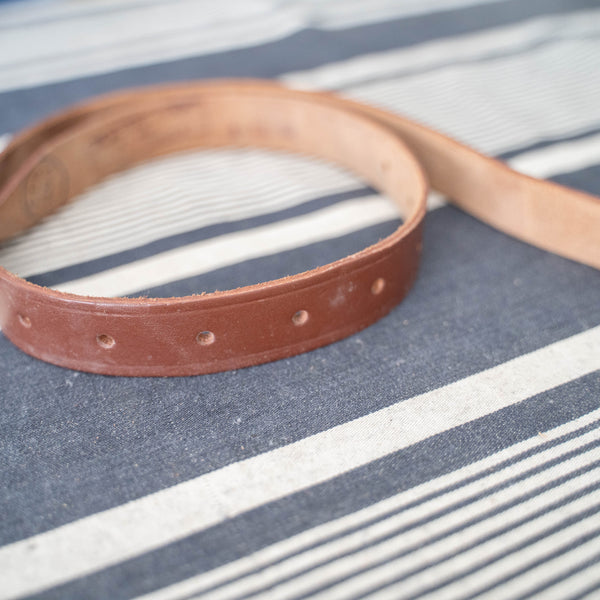 1960-70s Romanian military red brown leather belt 'mint condition'