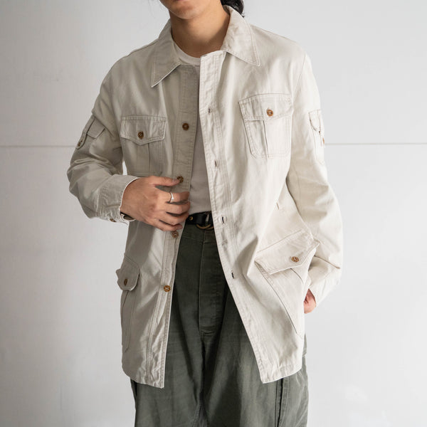 around 1980s off white safari shirt jacket 'made in france'