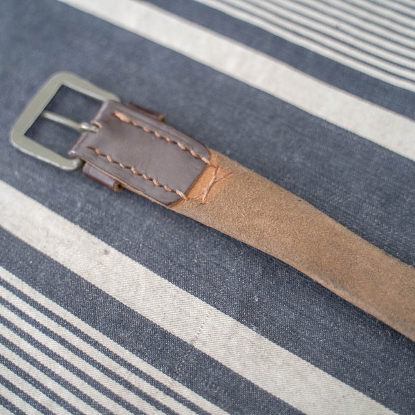 1960-70s Czech military dark brown leather belt 'mint condition'