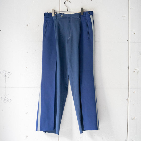 Europe military × Italian military docking side line wide pants