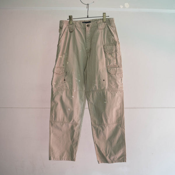 2000s light beige cargo pants -good paint-