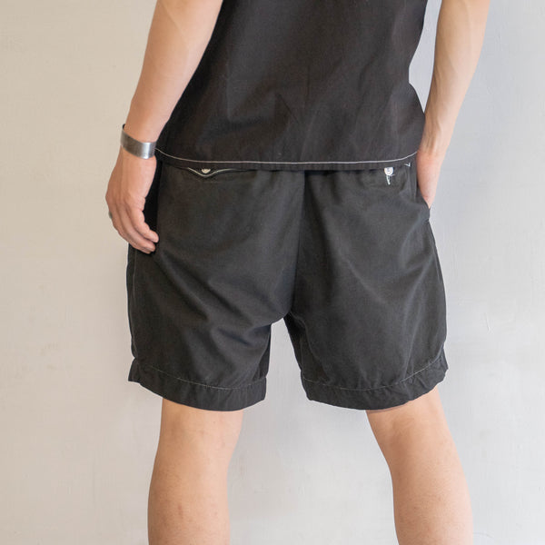 1990s Ralph Lauren cotton chino shorts -remake- 'black dyed' -2