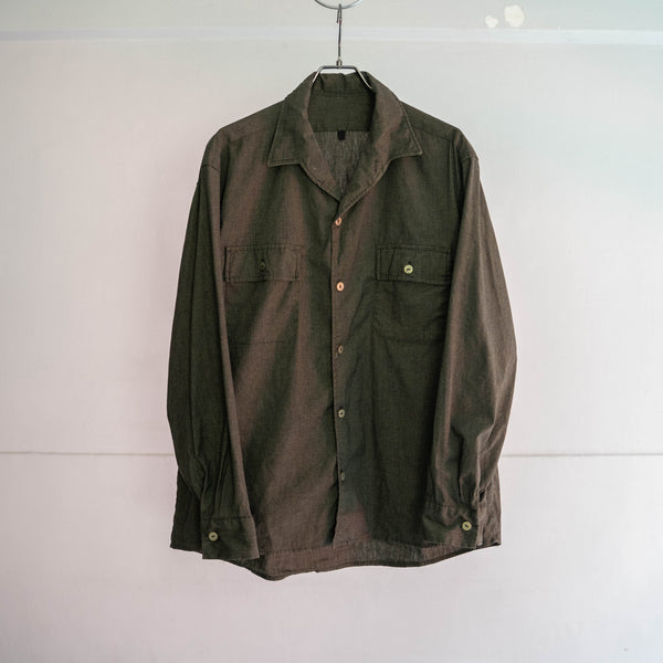 1980s Romanian military field shirt 'dead stock' -black dyed-