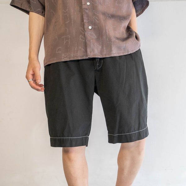 1990s Ralph Lauren cotton chino shorts -remake- 'black dyed' -4