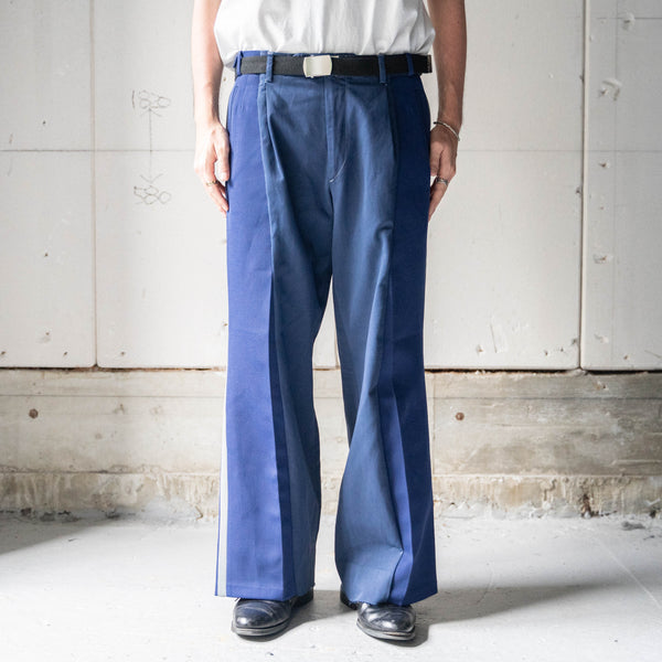 Europe military × Italian military docking side line wide pants