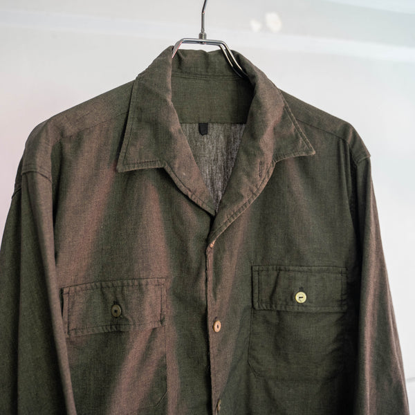 1980s Romanian military field shirt 'dead stock' -black dyed-