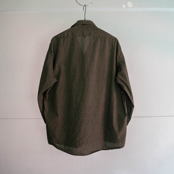1980s Romanian military field shirt 'dead stock' -black dyed-