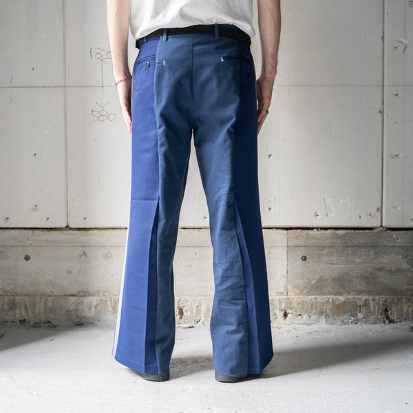 Europe military × Italian military docking side line wide pants