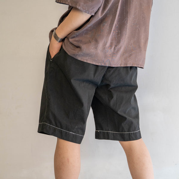 1990s Ralph Lauren cotton chino shorts -remake- 'black dyed' -4