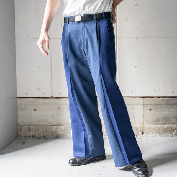 Europe military × Italian military docking side line wide pants