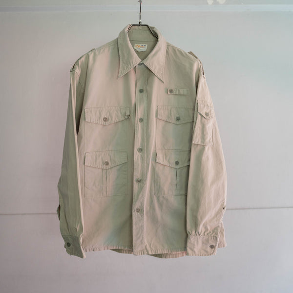 1970s beige hunting shirt -good gimmick-