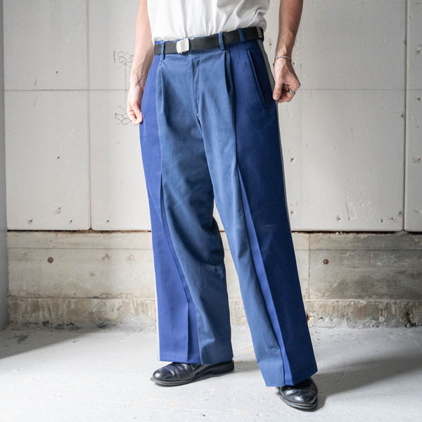 Europe military × Italian military docking side line wide pants